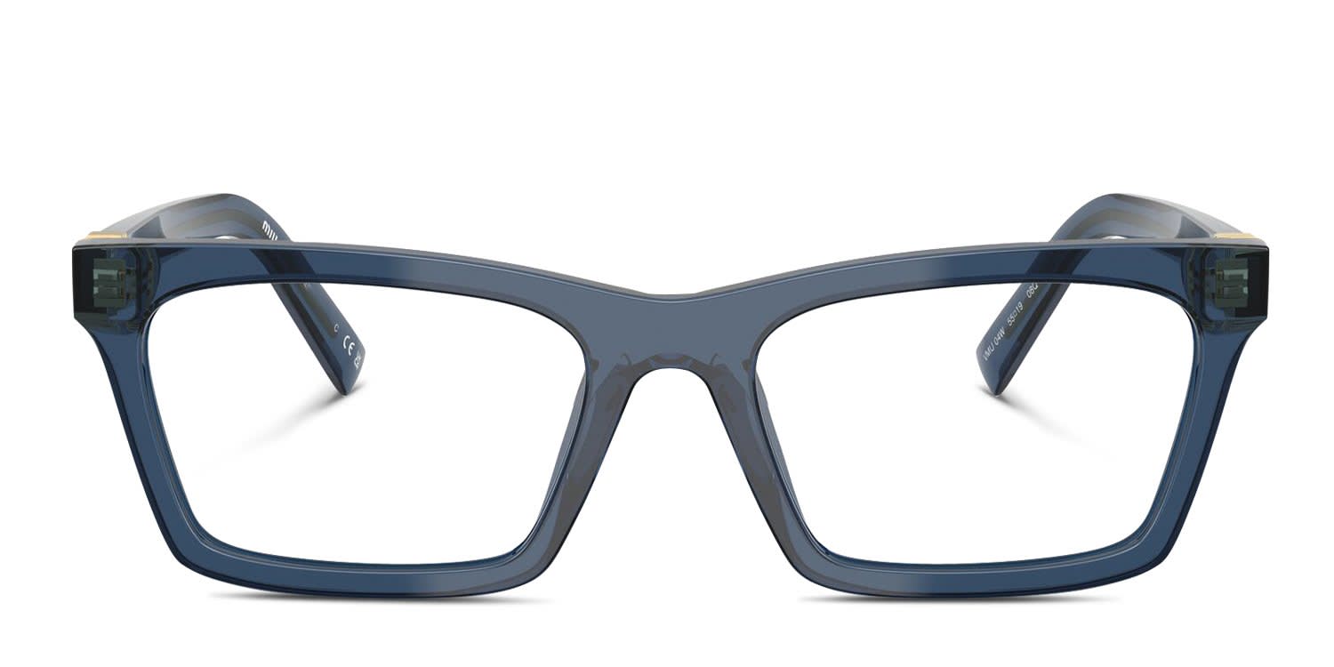Miu Miu MU04WV Blue, Clear glasses - Blue / Clear - Frontal View