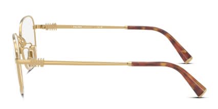 Miu Miu MU50WV Gold glasses - Gold - Side View
