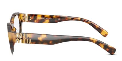 Miu Miu MU03WV Tortoise, Bronze glasses - Tortoise / Bronze - Side View