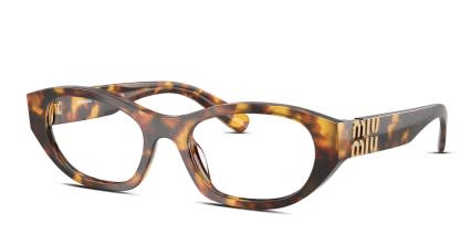 Miu Miu MU03WV Tortoise, Bronze glasses - Tortoise / Bronze - Angle View