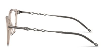 Diesel DL4007 Clear, Brown glasses - Clear / Brown - Side View