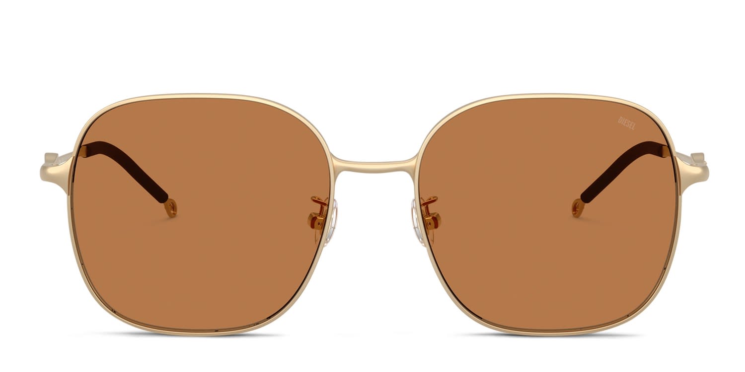 Diesel DL1010D Gold, Brown glasses - Gold / Brown - Frontal View