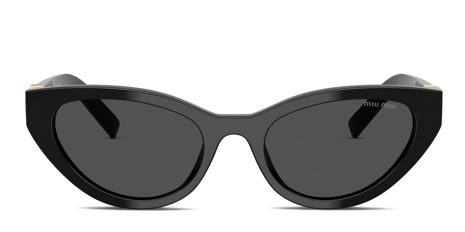 Miu Miu MUA04S Black glasses - Black / Gray - Frontal View