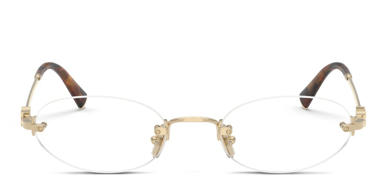 Miu Miu MU53WV Gold glasses - Gold - Frontal View