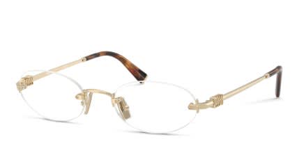 Miu Miu MU53WV Gold glasses - Gold - Angle View