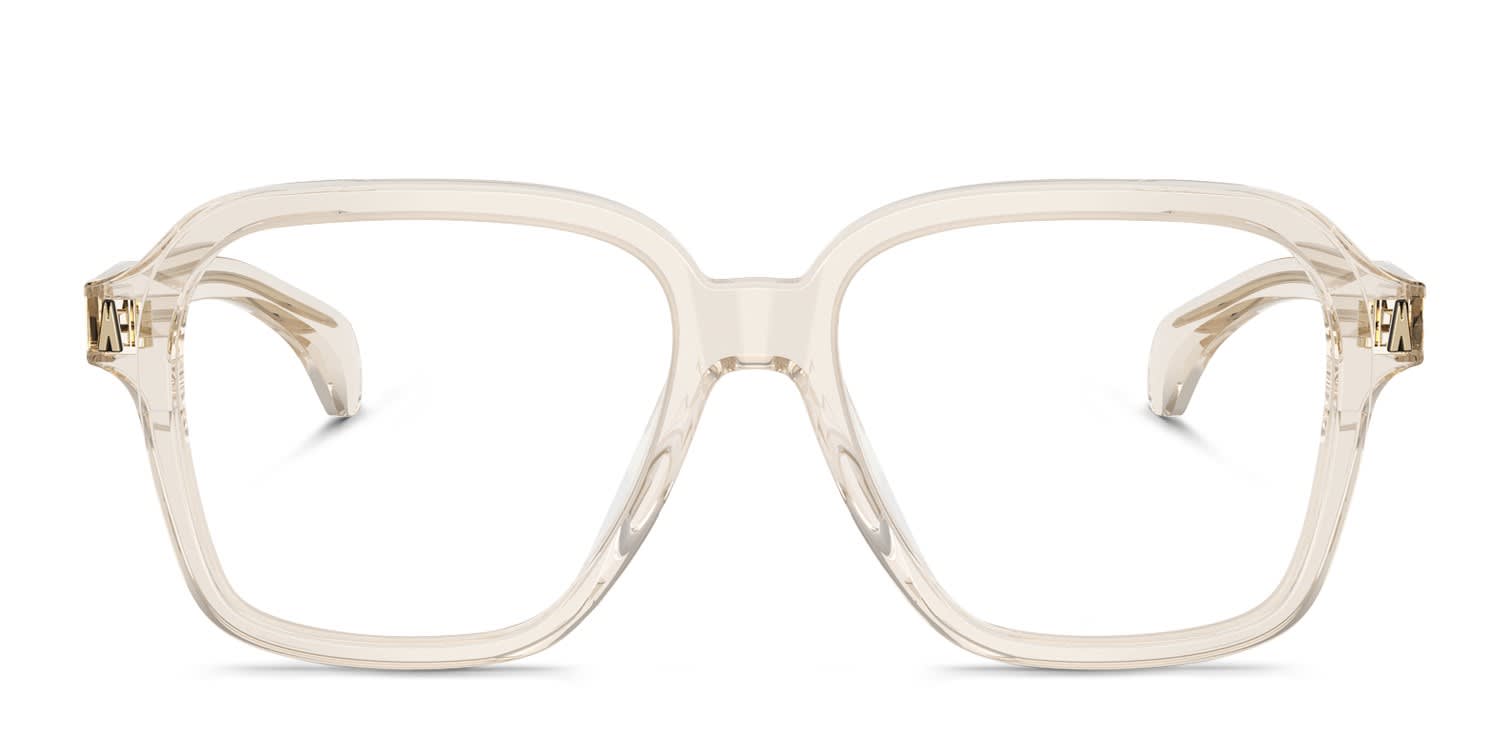 Moncler ME2010 Clear, Beige glasses - Clear / Beige - Frontal View