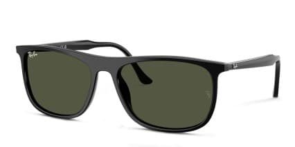 Ray-Ban RB2216 Black, Green glasses - Black / Green - Angle View