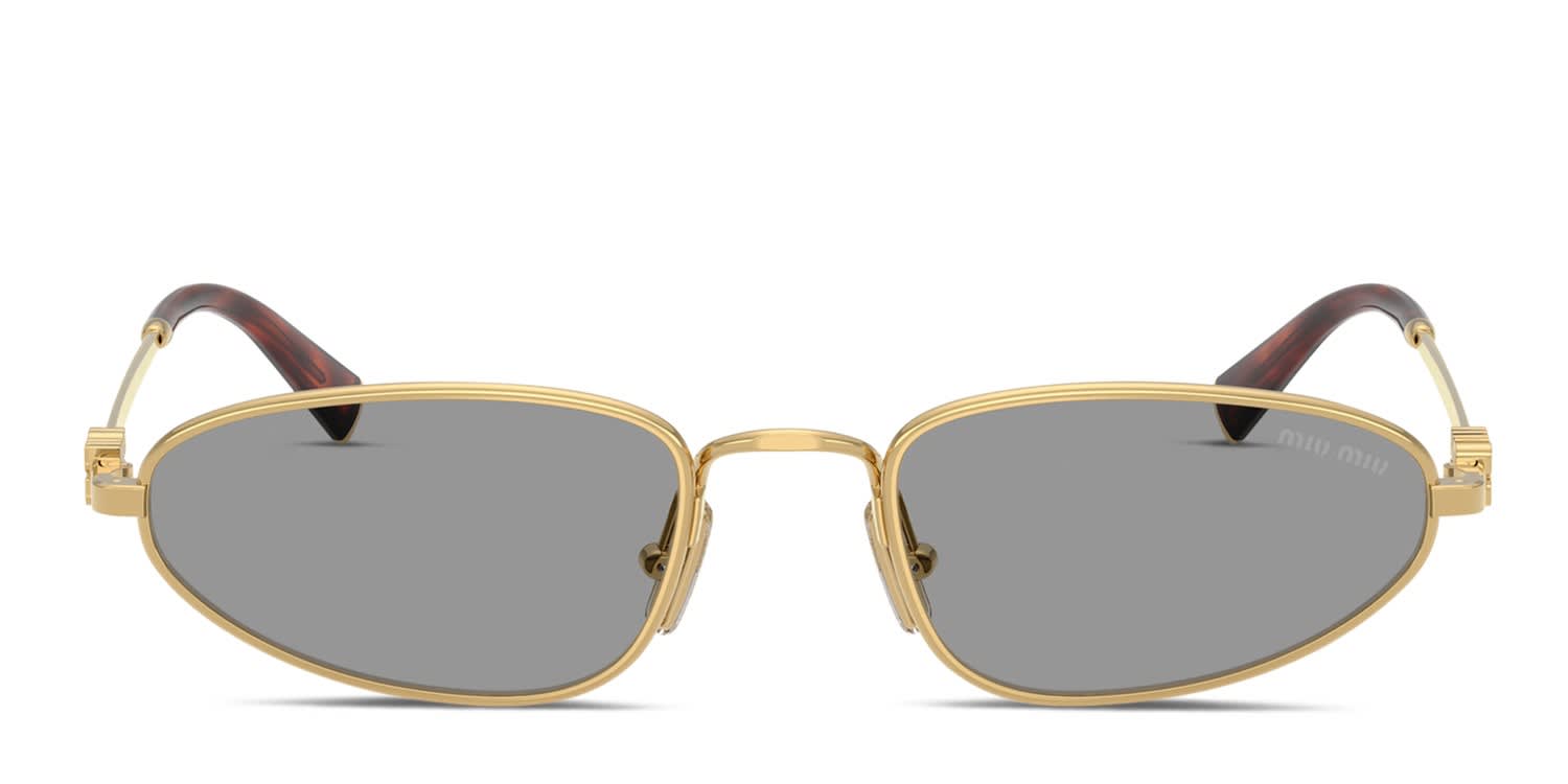 Miu Miu MUA52S Gold glasses - Gold / Gray - Frontal View