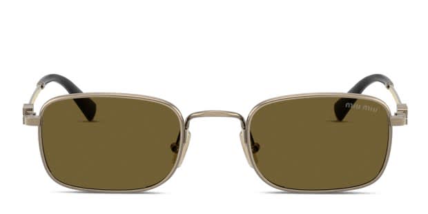 【miu miu 】サングラス ブラウン フレームゴールド Miu Miu MUA53S gold frame with dark brown lenses. Lenses provide
