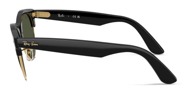 Ray-Ban RB2341 Clubmaster Way black , gold frame with green lenses