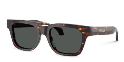 Versace VE4486 Tortoise, Gray glasses - Tortoise / Gray - Angle View