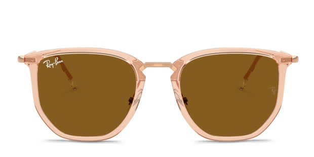 Ray-Ban RB4451 clear , beige frame with brown lenses. Lenses  display picture 1