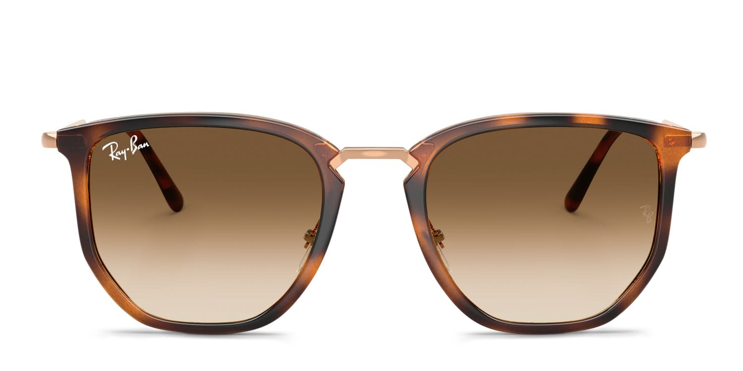 Ray-Ban RB4451 clear , orange frame with clear gradient brown