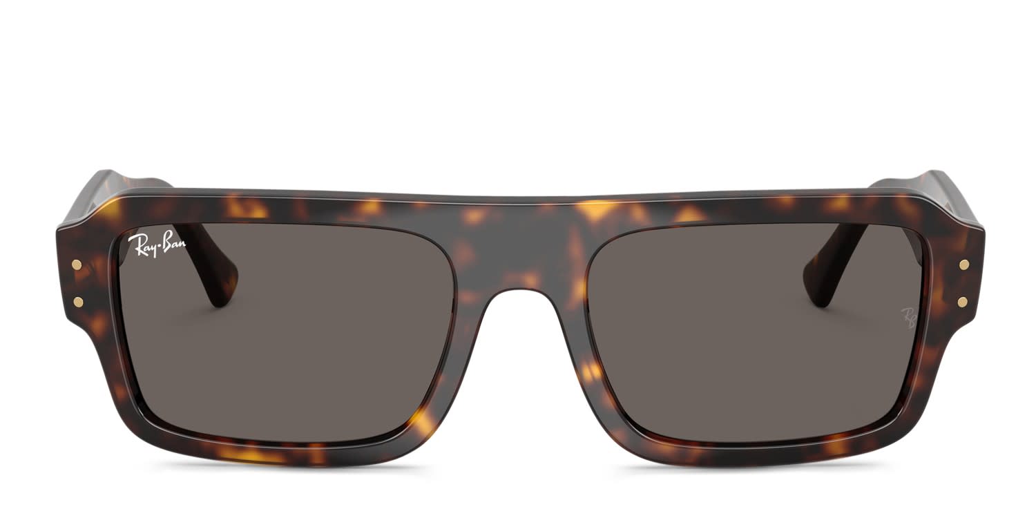 Ray-Ban RB4454 Lukas tortoise frame with dark grey lenses. Lenses