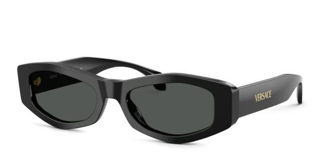 Versace VE4487 black frame with dark grey lenses. Lenses 