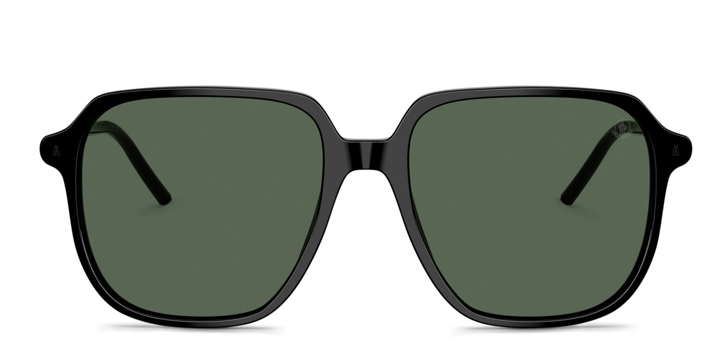 Moncler ME6010 Cylin Black, Green glasses - Black / Green - Frontal View