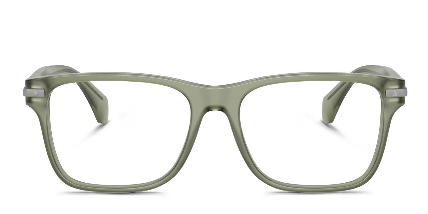 Moncler ME2016 Clear, Green glasses - Clear / Green - Frontal View