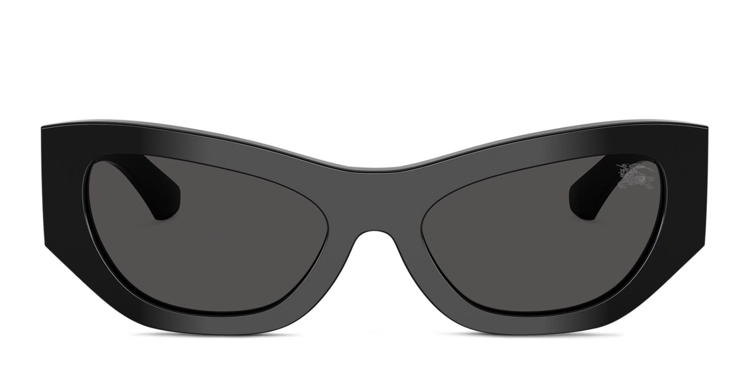 Burberry BE4450U Black, Gray glasses - Black / Gray - Frontal View