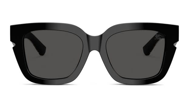 Burberry BE4453 black frame with dark grey lenses. Lenses  display picture 2