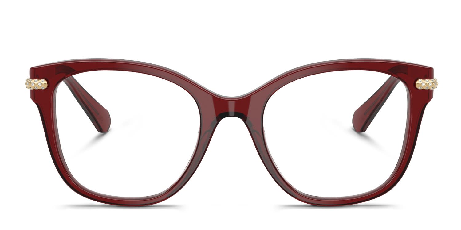 Jimmy Choo JC263 Red Eyeglasses | Includes FREE Rx Lenses