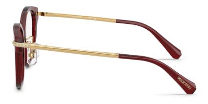 Swarovski SK2044F Clear, Red glasses - Clear / Red - Side View
