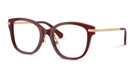 Swarovski SK2044F Clear, Red glasses - Clear / Red - Angle View