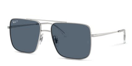 Ray-Ban RB3758 Ari Silver, Blue glasses - Silver / Blue - Angle View