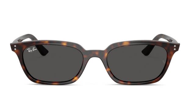 Ray-Ban RB4456 Zaya tortoise frame with dark grey lenses. Lenses