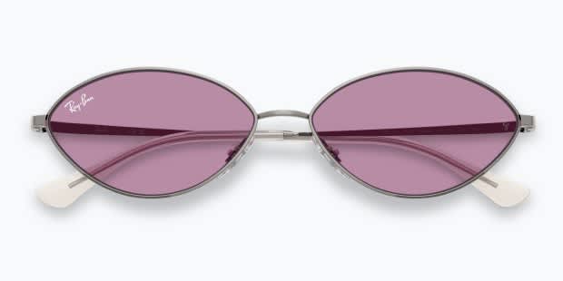 Ray-Ban RB3757 Kai gunmetal frame with dark violet lenses. Lenses