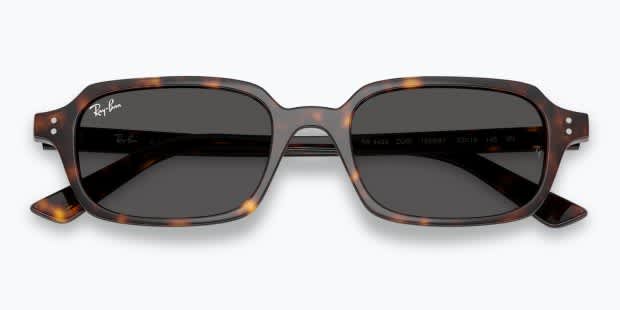 Ray-Ban RB4455 Zuri tortoise frame with dark grey lenses. Lenses