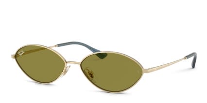 Ray-Ban RB3757 Kai Gold, Green glasses - Gold / Green - Angle View