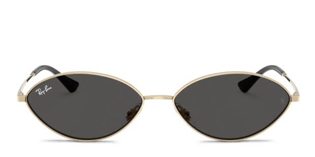 Ray-Ban Gold Frame Sunglasses with Dark Gray Lenses Ray-Ban RB3588 Sunglasses | FramesDirect.com main image 2