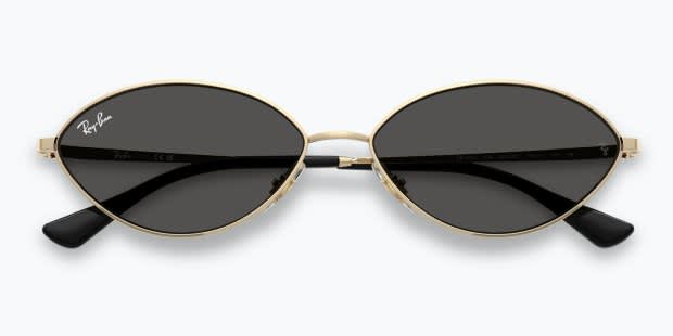 Ray-Ban RB3757 Kai gold frame with dark grey lenses. Lenses