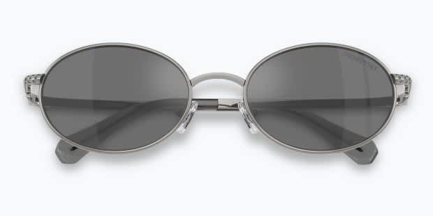 Swarovski SK7033 gunmetal frame with grey mirrored black lenses