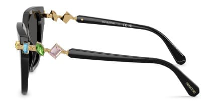 Swarovski SK6041 Black, Gray glasses - Black / Gray - Side View