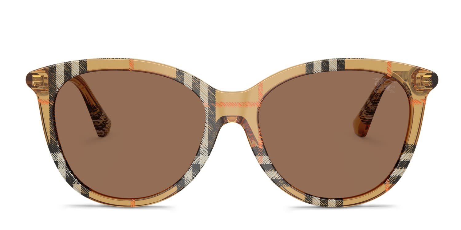 Burberry BE4455 multicolor , brown frame with dark brown lenses