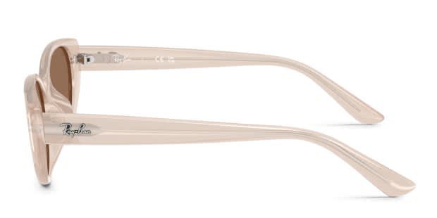 Ray-Ban Sunglasses Bio-Based RB4457D Polished Opal Beige Frame Dark Brown Lenses Ray-Ban Sunglasses RB4457D Bio Based 678673 Polished Opal  main image 2