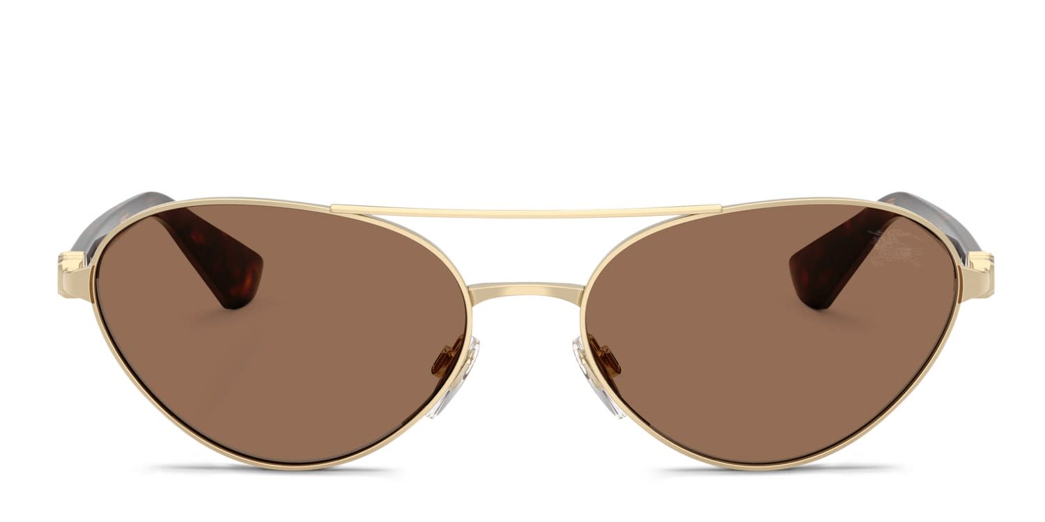 BURBERRYフォーマル160センチ Burberry BE3165 gold frame with dark brown lenses. Lenses provide