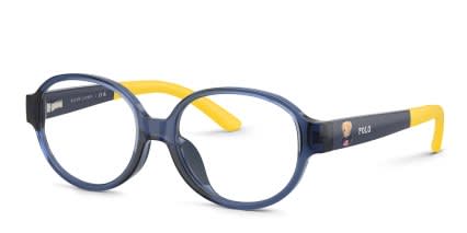 Polo Ralph Lauren PP8552U Clear, Blue glasses - Clear / Blue - Angle View
