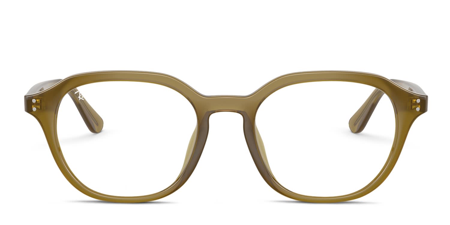 Ray-Ban RX7259D Clear, Green glasses - Clear / Green - Frontal View