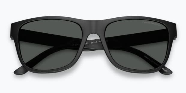 Emporio Armani EA4243 black frame with dark grey lenses. Lenses