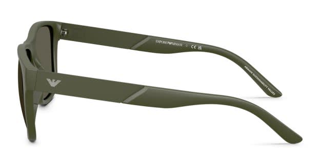Emporio Armani EA4243 green frame with dark brown lenses. Lenses
