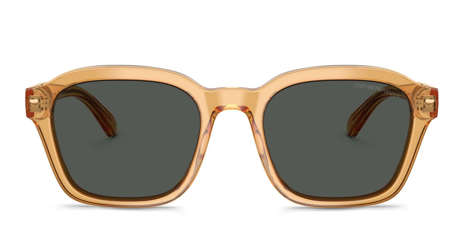 Emporio Armani EA4245U Clear, Yellow, Gray glasses - Clear / Yellow / Gray - Frontal View