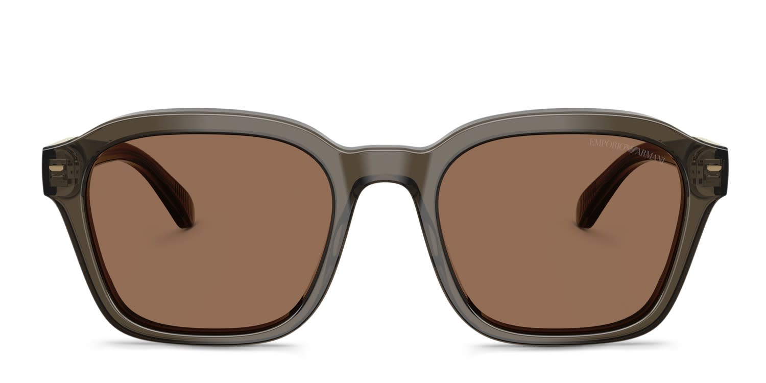 Emporio Armani EA4245U Clear, Gray, Brown glasses - Clear / Gray / Brown - Frontal View