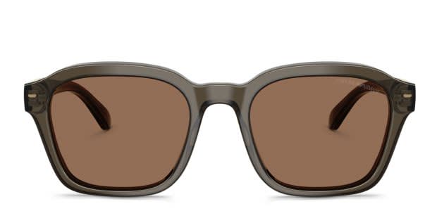 EMPORIO ARMANI 遠視用メガネ ブラウン Emporio Armani EA4245U clear , gray frame with dark brown lenses