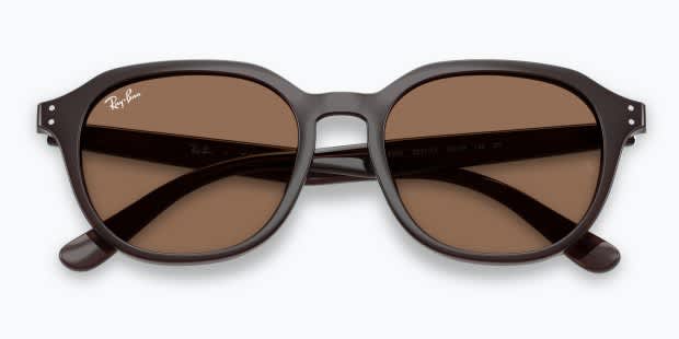 Ray-Ban RB4459D brown frame with dark brown lenses. Lenses provide