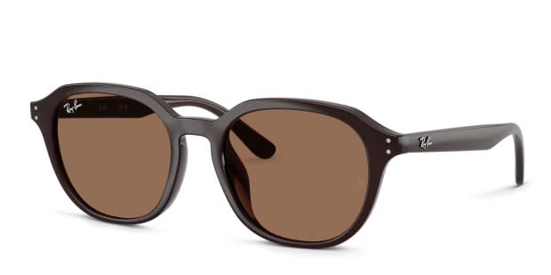 Ray-Ban RB4459D brown frame with dark brown lenses. Lenses provide