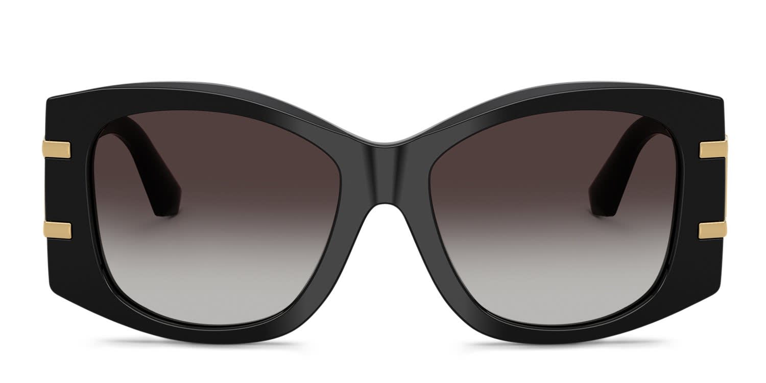 Dolce & Gabbana DG4501 Black, Gray glasses - Black / Gray - Frontal View