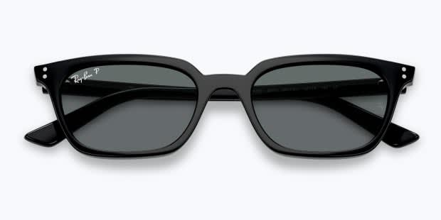 レイレイ Ray-Ban RB4456 Zaya black frame with dark grey polarized lenses