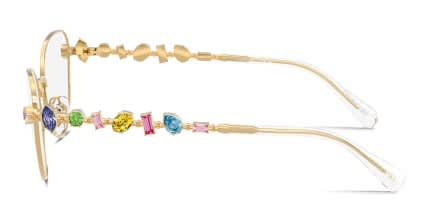 Swarovski SK1024 Gold glasses - Gold - Side View
